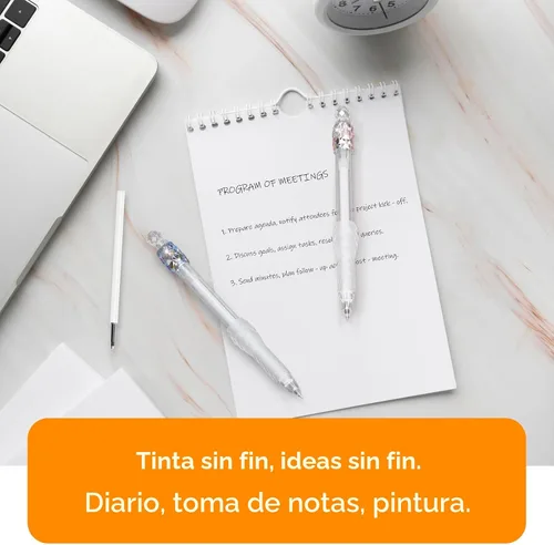 Vista 7 de 8 Bolígrafos de Gel - 0.5mm de Punta Fina, Tinta Negra Giratoria, Escritura Suave - Bolígrafos de Gel de Secado Rápido de Agarre Suave para Diario