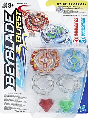 Vista 2 de Beyblade Burst Paquete dual Gaianon G2 y Doomscizor