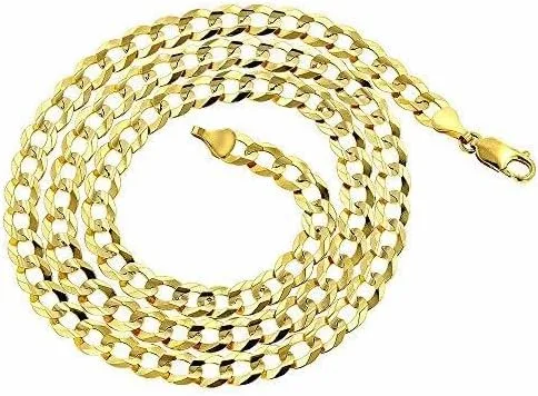 Vista 5 de The Diamond Deal - Collar de cadena para hombre, oro amarillo de 14 quilates, 0.102in, 0.142in, 0.185in, 0.224in, 0.276in, 0.323in, 0.394in