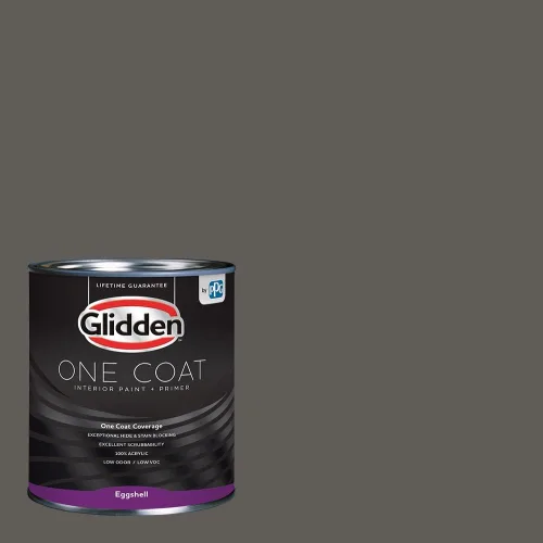 Vista 101 de Glidden Pintura Interior + Imprimación: Gris/Plata Antigua, Una Capa, Satinado, 1 Galón