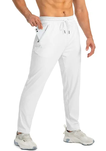 Vista 2 de G Gradual Pantalones deportivos para hombre con bolsillos con cremallera, pantalones deportivos cónicos para entrenamiento, correr, correr