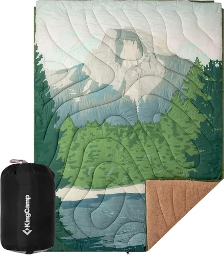Vista 10 de KingCamp Manta de camping ultraligera, manta plegable portátil, 79 x 57 color fantasía (Canoe)