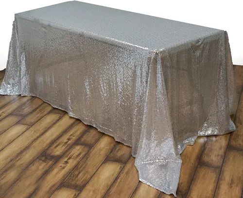 Vista 4 de BalsaCircle - Mantel rectangular negro de 90 x 156 pulgadas para bodas, fiestas, pasteles, postres, eventos, mantelería