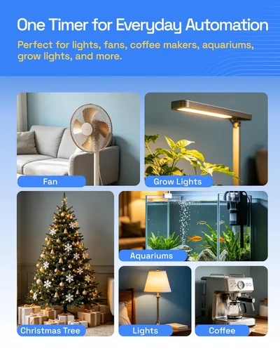 Vista 14 de HBN - Temporizador de salida para interiores, temporizadores de enchufe para lámparas de luz, temporizador digital