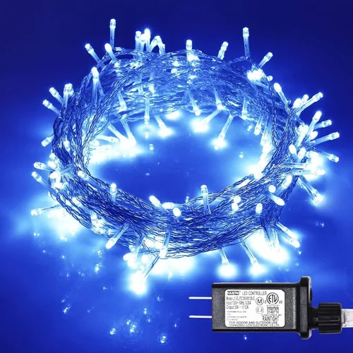 Vista 10 de Cadena de luces rosa para exteriores, decoraciones de San Valentín, 8 modos de luces de hadas de Navidad, enchufe para árbol del dormitorio