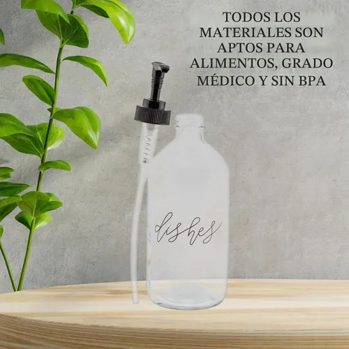 Vista 8 de Cornucopia Brands Botellas de bomba para platos de manos de 16 onzas (transparentes, juego de 2); dispensadores de bomba para cocina y hogar