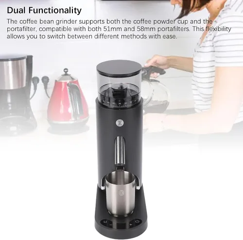 Vista 7 de Yoidesu Molinillo de café eléctrico, eléctrico, portátil, pequeño, silencioso y ajustable, 20 ajustes de molienda para expreso, moka, verter, prensa