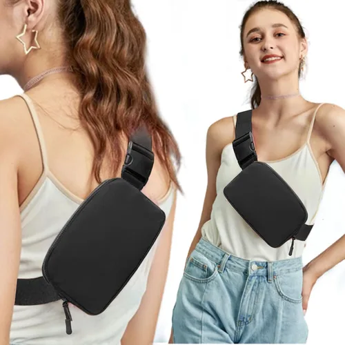 Vista 39 de Riñonera, bolsa para cinturón, correa ajustable ajustable de 40 pulgadas, para mujeres y hombres