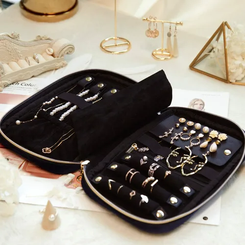 Vista 3 de BAGSMART - Organizador de terciopelo para joyas anillos collares pulseras aretes
