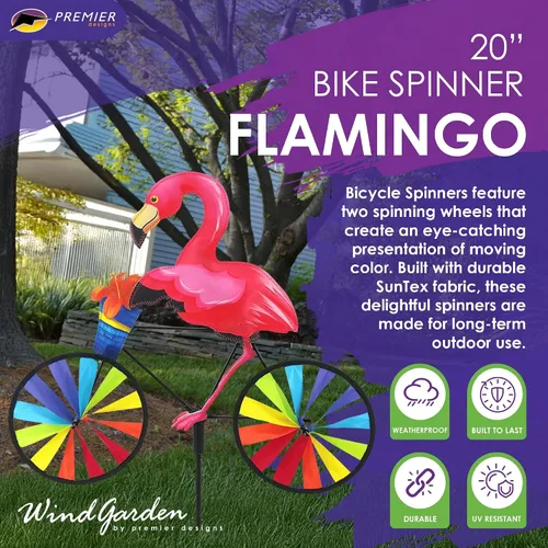Vista 2 de Premier Kites 20 pulgadas bicicleta Spinner - Flamingo