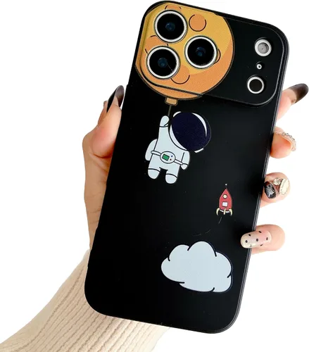 Vista 38 de Yonds Queen para iPhone 7 Plus / 8 Plus, linda funda con diseño de astronauta de dibujos animados, elegante parachoques de TPU suave, protectora