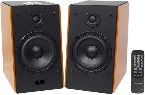 Vista 3 de Rockville Sistema de altavoz del monitor de Bluetooth de los altavoces accionados par HD5 de la estantería 5 pulgadas