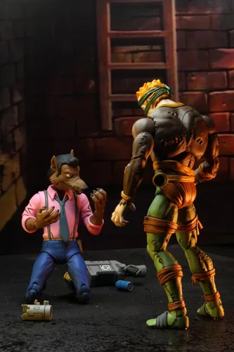 Vista 7 de Teenage Mutant Ninja Turtles Cartoon Series - Figura de acción de 7 pulgadas, paquete de 2 unidades, exclusivo - Rat King & Vernon