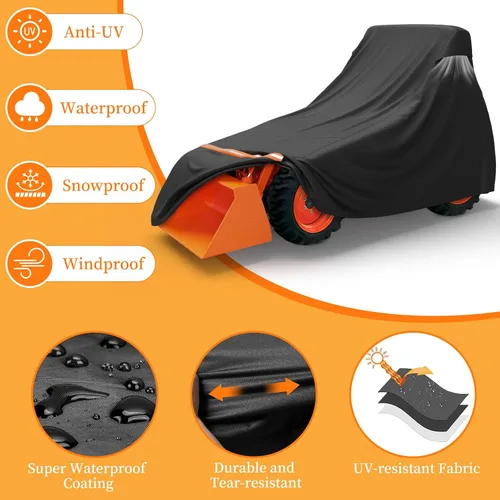 Vista 4 de STARTWO Cubierta Completa para Tractor Impermeable de Servicio Pesado, Universal se Adapta a la Mayoría de Tractores Utilitarios Compactos