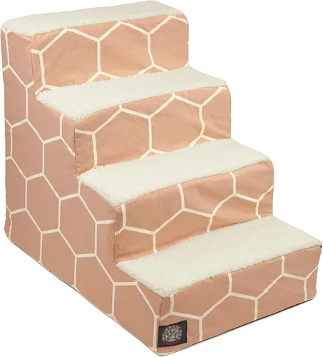 Vista 120 de Majestic Pet - Escaleras portátiles para mascotas suave escalón de espuma de sherpa escalones para perros y gatos rampa para cachorros