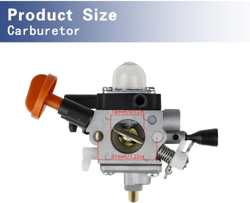 Vista 4 de 4180-120-0617 FS131 Carburador para Stihl FS131 FS131R HT131 HT133 KM131 KM131R FS311 4180/17 Desbrozadora TrimmerBrushcutter Trimmer Carb