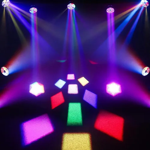 Vista 3 de Betopper 7 luces de DJ de cabeza móvil de 40 W con control de punto de punto, haz RGBW/lavado/zoom/CTO efecto ojo de abeja iluminación de escenario