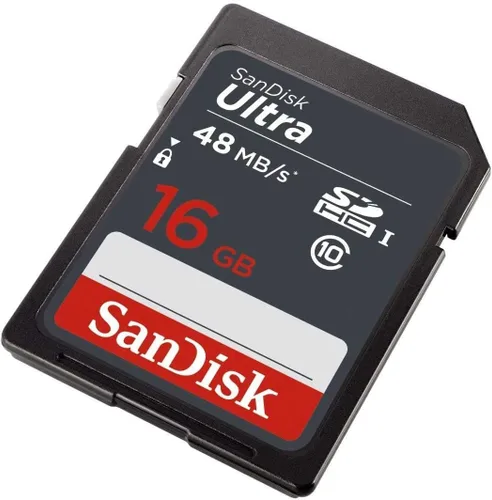 Vista 3 de Paquete de 5 tarjetas flash SanDisk Ultra de 16 GB SD SDHC UHS-I Clase 10 Velocidad de lectura de hasta 48 MB/s 320X SDSDUNB-016G-GN3IN Lote al por