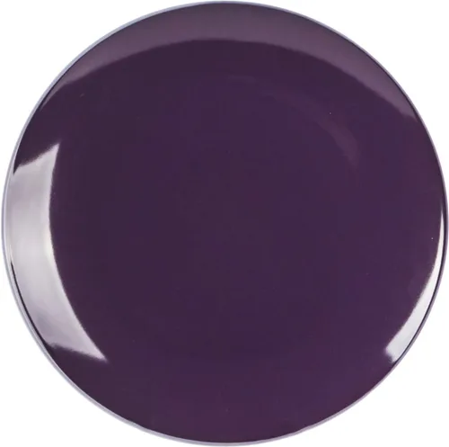 Vista 8 de Juego de 6 platos llanos en forma de cupé de gres de 10.5 pulgadas, muy rosa