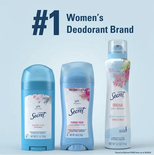 Vista 9 de Secret - Desodorante antitranspirante invisible sólido Shower Fresh, 2.60 onzas