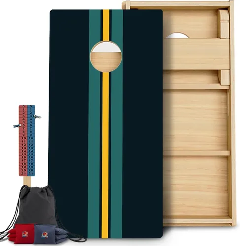 Vista 61 de CornholeGamesUSA Pro - Juego de tablas de Cornhole Fabricado en Estados Unidos Abedul báltico 3/4 Sin rebote Patas triples gruesas Dos