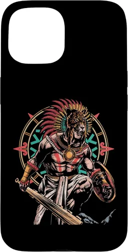 Vista 6 de Funda para iPhone 11 Pro Max Aztec Jaguar Ancient Warrior Native Mexican Mythology Case