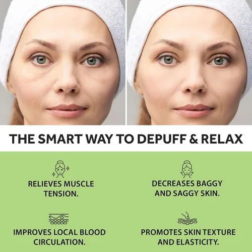 Vista 3 de Juego de rodillos de jade para cara y Gua Sha, 2 rodillos faciales antienvejecimiento y herramienta facial Gua-Sha, masajeador facial y corporal