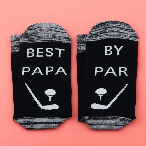 Vista 5 de LEVLO Calcetines de algodón para el Día del Padre para el Día del Padre, regalo de cumpleaños para el mejor papá