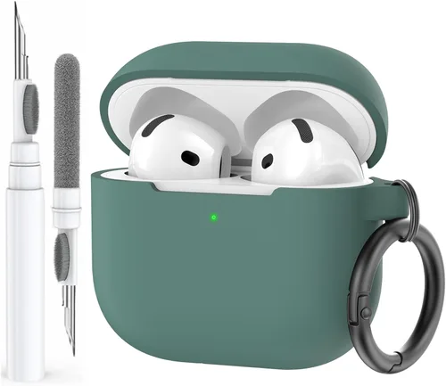 Vista 30 de AhaStyle Funda Protectora de Silicona Mejorada [LED Frontal Visible] Compatible con Apple AirPods 2 y 1 (Negro)