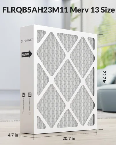 Vista 6 de FLRQB5AH23M11 - Filtro de aire Merv 13 de 22.7 x 20.7 x 4.7 pulgadas, compatible con filtro de aire trane y envirowise, para sistemas HVAC y aire