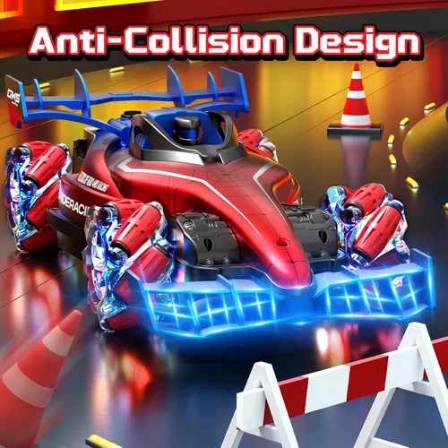 Vista 4 de Coches de Control Remoto, Camiones RC de Acrobacias de 2.4GHz para Niños, Niños y Adultos, Camión RC Monstruo 1:12 Todo Terreno con Luz y Música