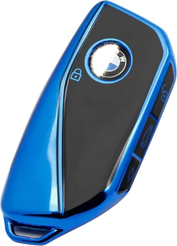 Vista 11 de Creativity Cubierta avanzada de TPU suave para llave BMW 2023-2026 Serie 5 7 iX XM IX3 i7 X1 X5 X6 X7 (combinación azul)
