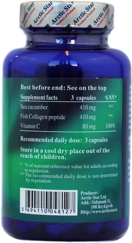 Vista 2 de Arctic Star Péptidos de colágeno marino-vitales, píldoras de suplemento de péptidos de colágeno marino para una piel sana, cabello y uñas, colágeno