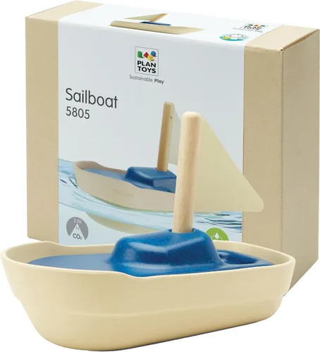 Vista 13 de PlanToys® Juguete de baño de barco de carga para niños pequeños Barco flotante con bloques de carga para jugar en el agua Juguete educativo