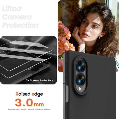 Vista 5 de GOODVISH Funda magnética para Samsung Z Fold 8 con protección de bisagra de Negro