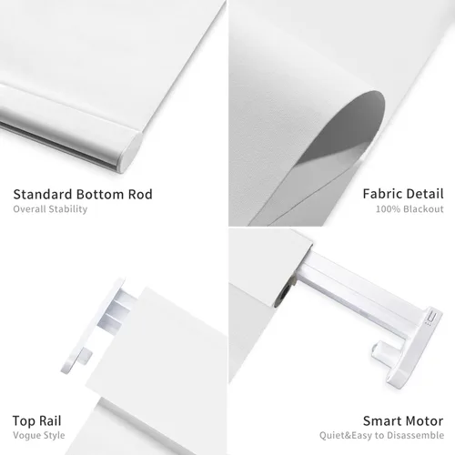 Vista 5 de Persianas motorizadas inteligentes con control remoto, persianas inteligentes opacas, persianas inteligentes personalizadas con cenefa, persianas
