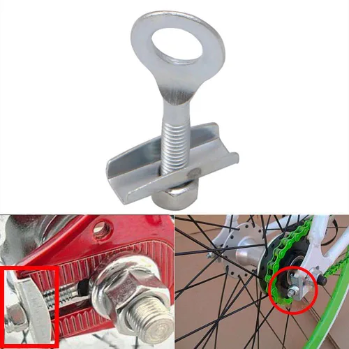 Vista 7 de Paquete de 4 tensores de cadena de bicicleta de acero para bicicletas BMX, Fixie y de una sola velocidad, evita la holgura de la cadena