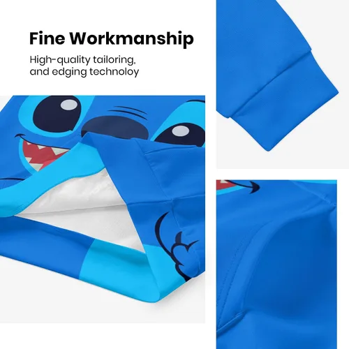 Vista 5 de Sudadera con capucha de orejas de gato con estampado 3D, sudadera deportiva con capucha para niños y niñas y jóvenes