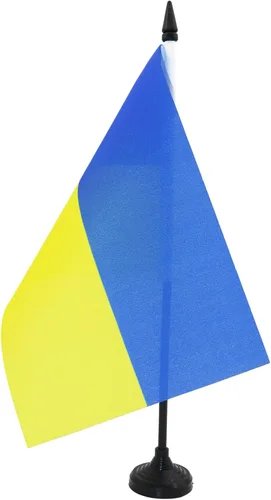 Vista 175 de AZ FLAG Aland Table Flag 4x6 in 100D Polyester Plastic Base Indoor use Finnish 15x10 cm desk flag stitched finish with reinforced edges with