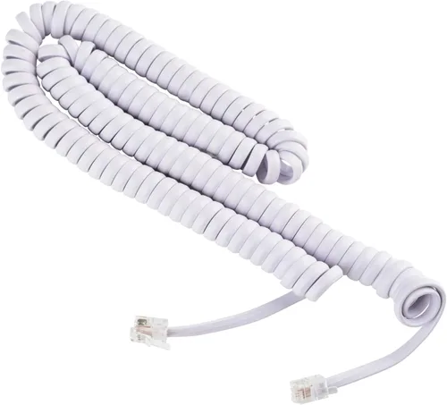 Vista 11 de iSoHo Phones: Cable de teléfono para teléfono fijo – sin problemas, cable de línea terrestre rizado para teléfono – fácil de usar + excelente Negro
