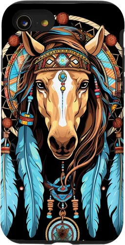 Vista 13 de Funda tribal con plumas indias nativas americanas para iPhone 14