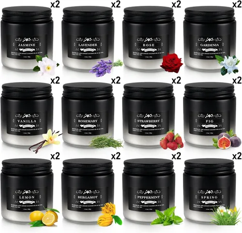 Vista 5 de YOROXRG Juego de 12 velas perfumadas de cera de soja, velas de lata de viaje para el hogar, 3.05 onzas para mamá para Navidad, cumpleaños, Acción
