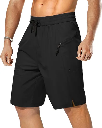 Vista 9 de STICKON Traje de baño para hombre, de secado rápido, con bolsillos con cremallera