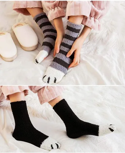 Vista 4 de Yokawe 5-7 pares de calcetines de invierno para mujer, calcetines suaves y esponjosos