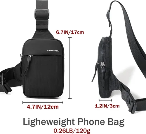 Vista 3 de Tealots Mini bolso bandolera para mujeres y hombres, bolsos cruzados pequeños, bolso ligero para teléfono, mochilas casuales