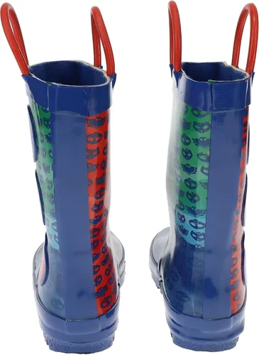 Vista 5 de PJ Masks Botas de lluvia para niños pequeños con asas fáciles de poner Catboy Gekko y Owlette