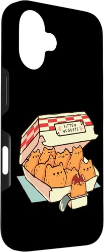 Vista 3 de iPhone 16 Kitten Nuggets Cute Fast Food Cat Shape Foodie Case