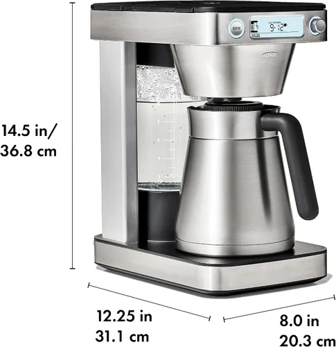 Vista 7 de Cafetera de café OXO Brew de 12 tazas con función de porción única sin cápsula, plateada