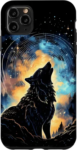 Vista 13 de Howling Wolf Space Galaxy Stars Wolves Animal Case for iPhone 17